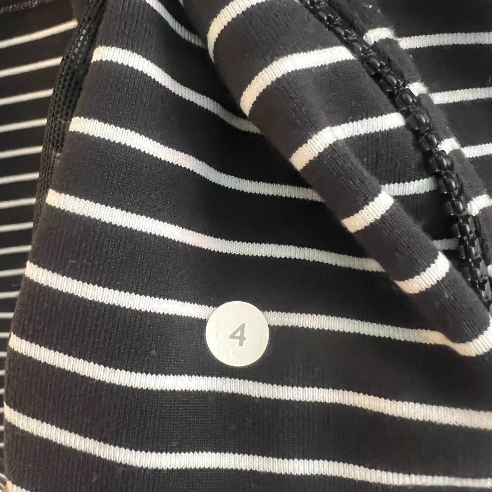 Lululemon Define Jacket Parallel Stripe Black Whi… - image 8